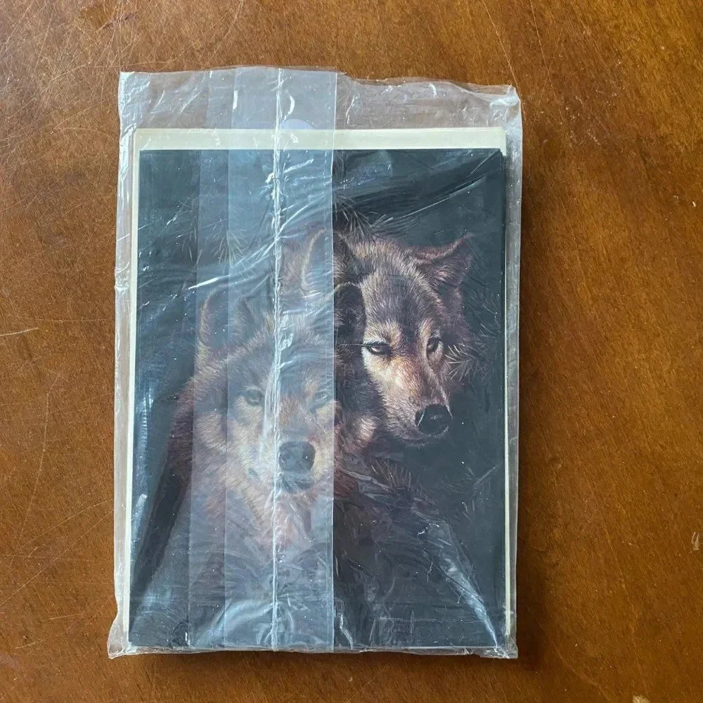 6/pk VTG Leanin' Tree LOVING THOUGHTS Greeting Cards TIMBER MATES Wolves… - Picture 8 of 9